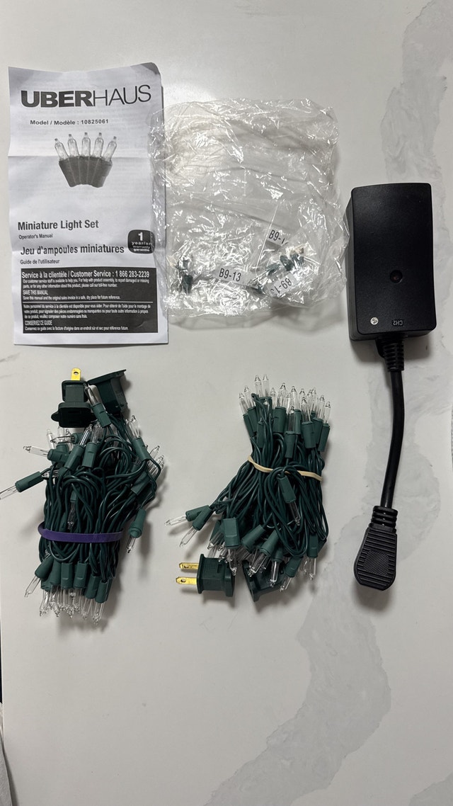 NEW - Christmas Mini Lights 2 Sets of 50bulbs with Parts - photo 2