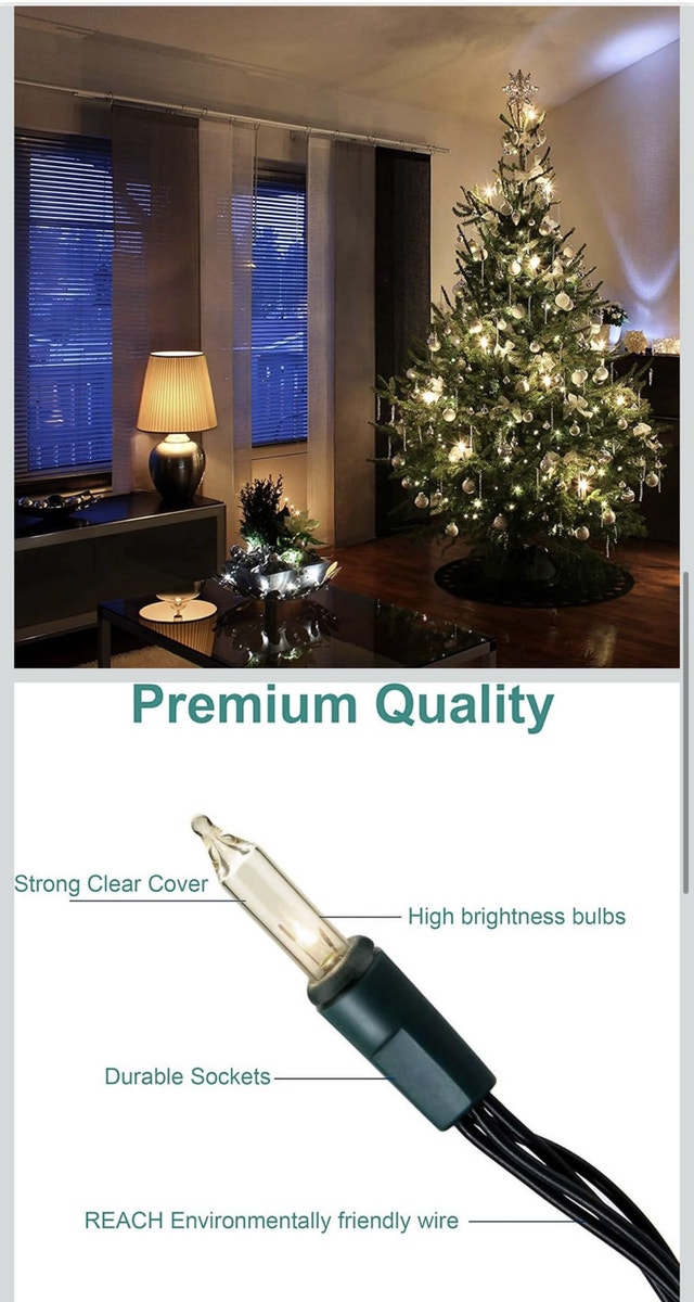 50 Christmas Mini Lights Set - Clear Warm White