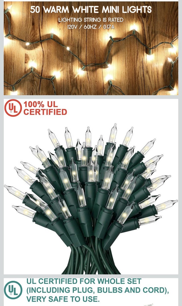 50 Christmas Mini Lights Set - Clear Warm White - photo 4
