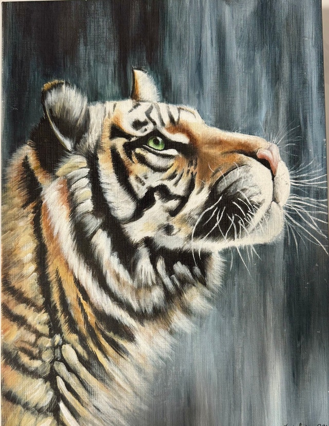 Tiger Painting 30 cm x 40 cm - photo 2