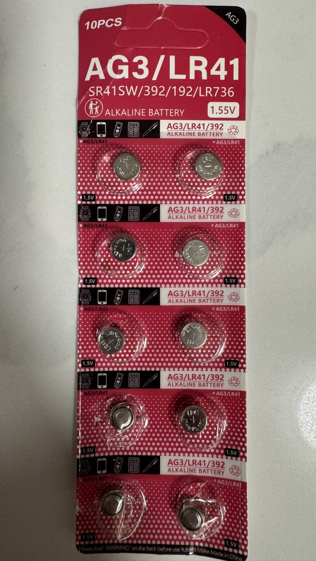 AG3 1.55V Button Battery Cell Coin Lithium (Each 2$, All 10$)