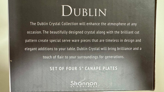 Godinger Lead Crystal Set of 4 Dublin Canape Plates - photo 5