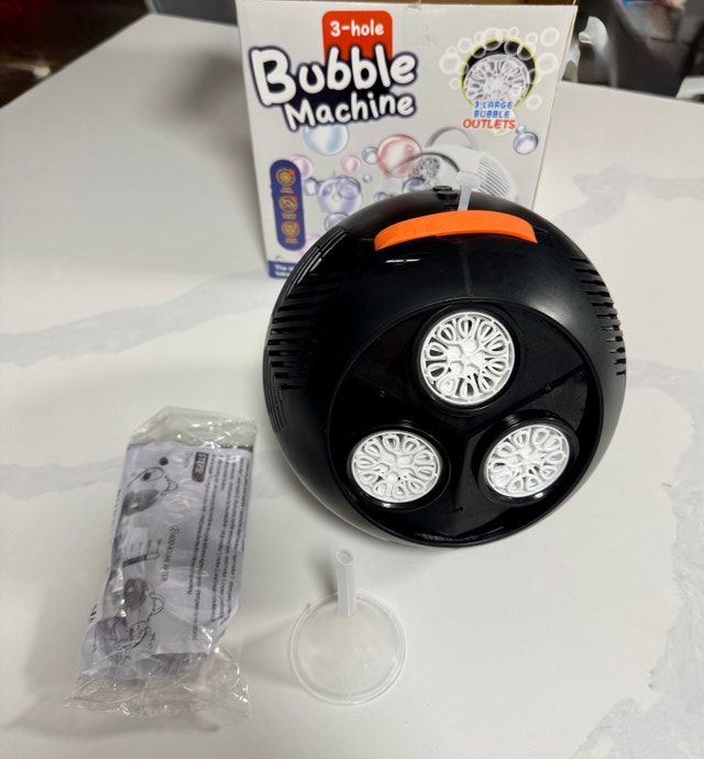 3-Hole LED Rechargeable Spherical Bubble Machine - photo 2