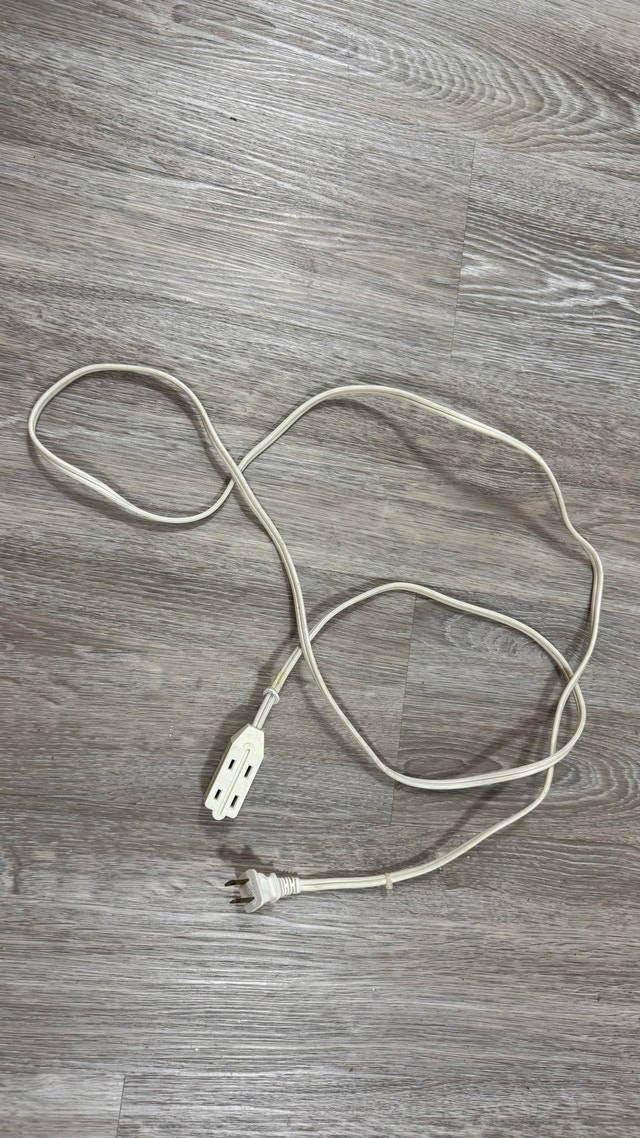 White Extension Cord with 3 Outlets