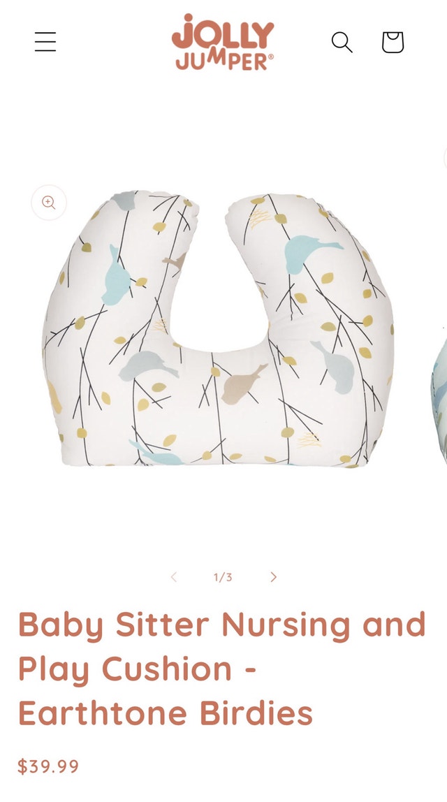 Baby Sitter Nursing and Play Cushion - Earthtone Birdies - photo 3
