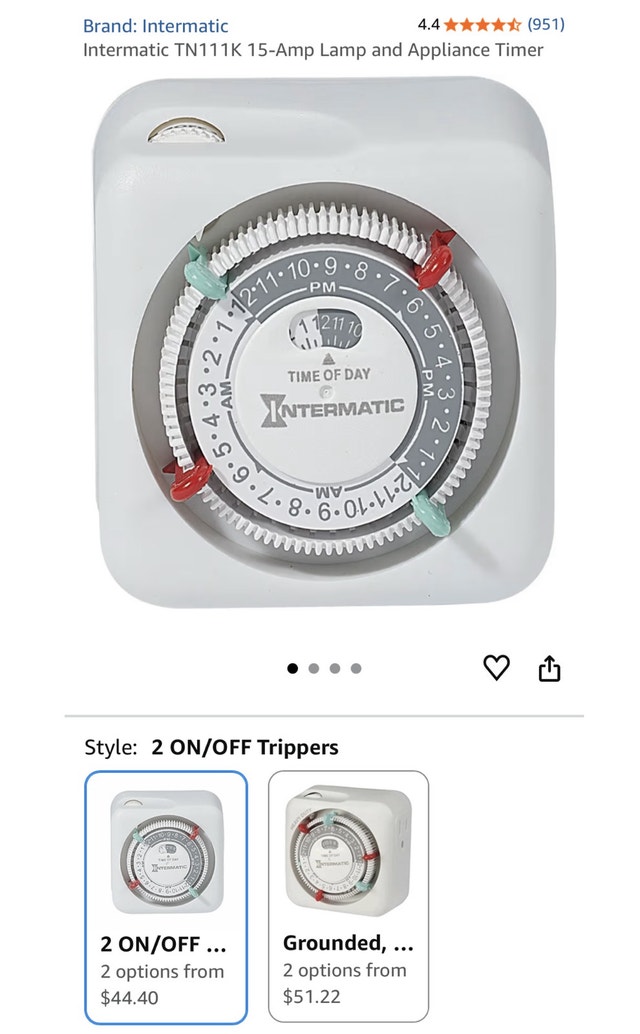 Intermatic TN111K 15-Amp Lamp and Appliance Timer