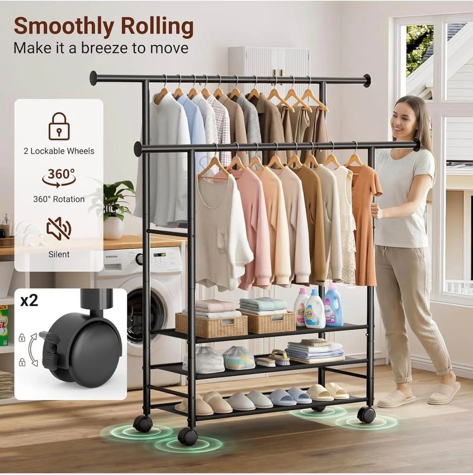 Double Rods Clothes Rack - photo 5