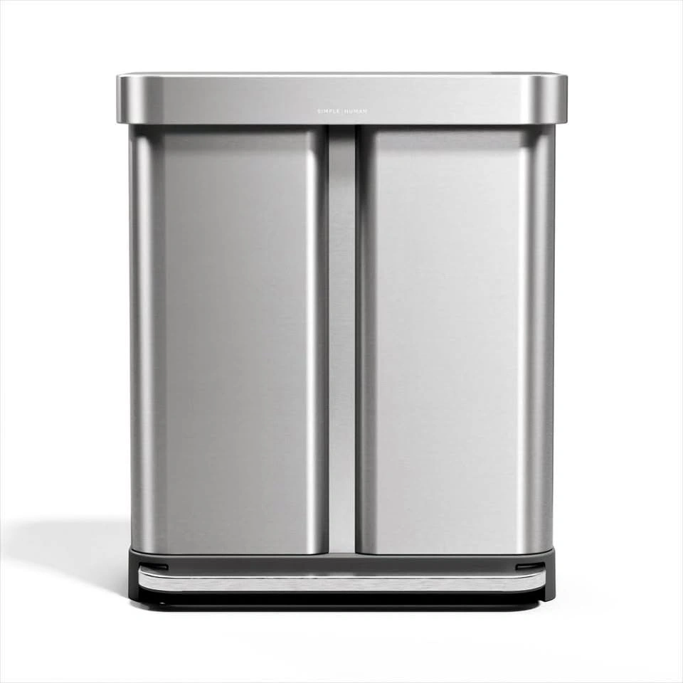 simplehuman 58L Dual Compartment Step Trash Can