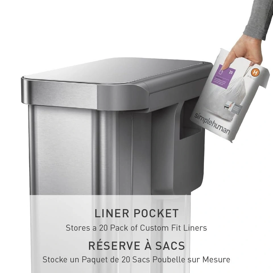 simplehuman 58L Dual Compartment Step Trash Can - photo 4