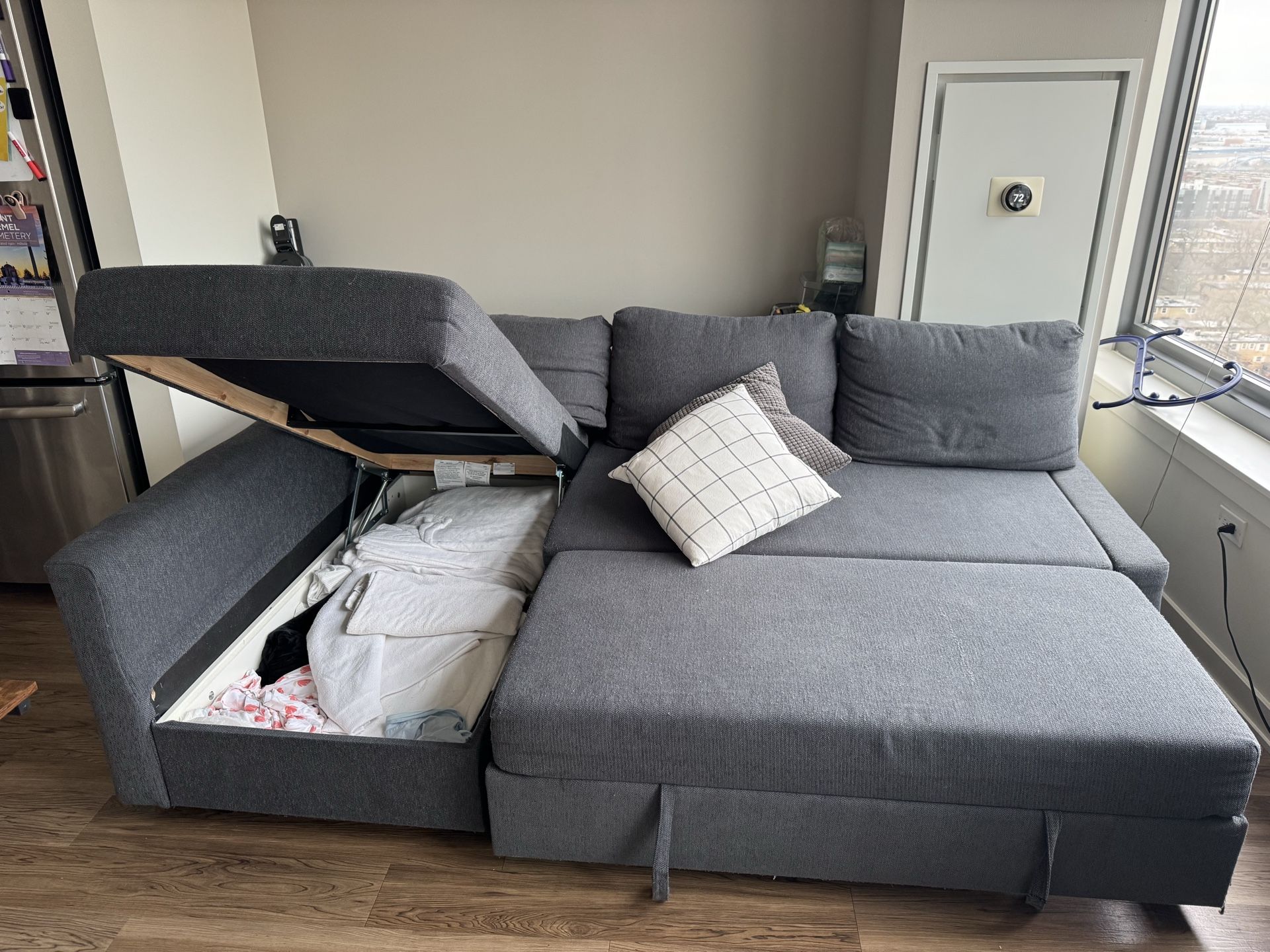 Navy IKEA Friheten Sleeper Sectional - photo 2