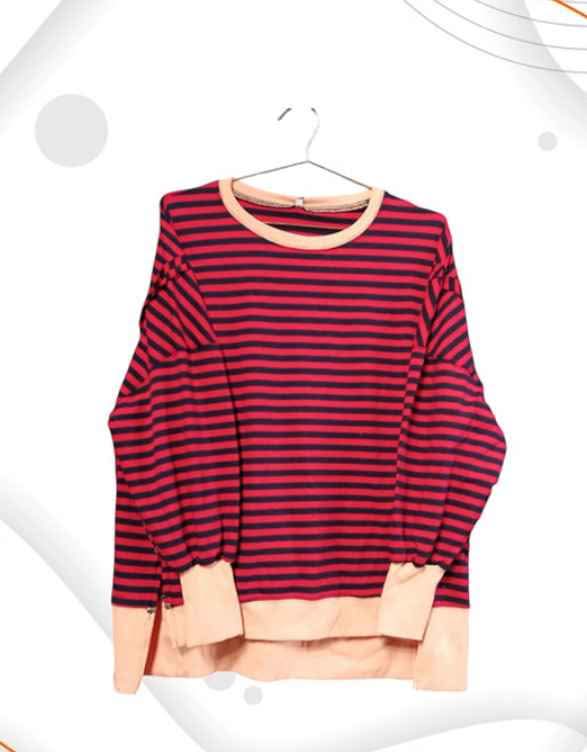 Womens Long Sleeve Striped Oversized - photo 2