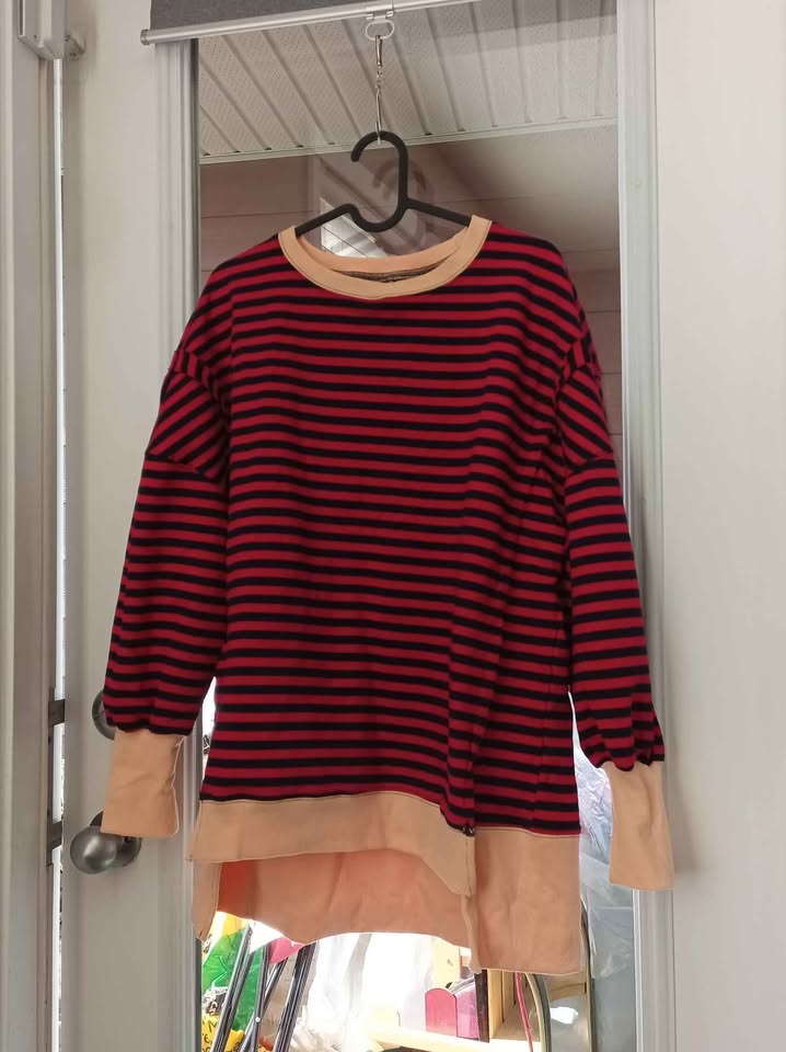 Womens Long Sleeve Striped Oversized - photo 3
