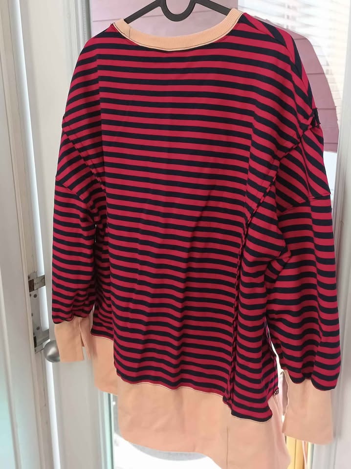 Womens Long Sleeve Striped Oversized - photo 4