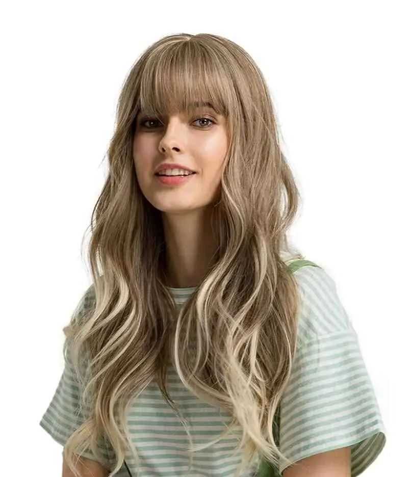 Synthetic Wig Long Wavy Blonde thumbnail