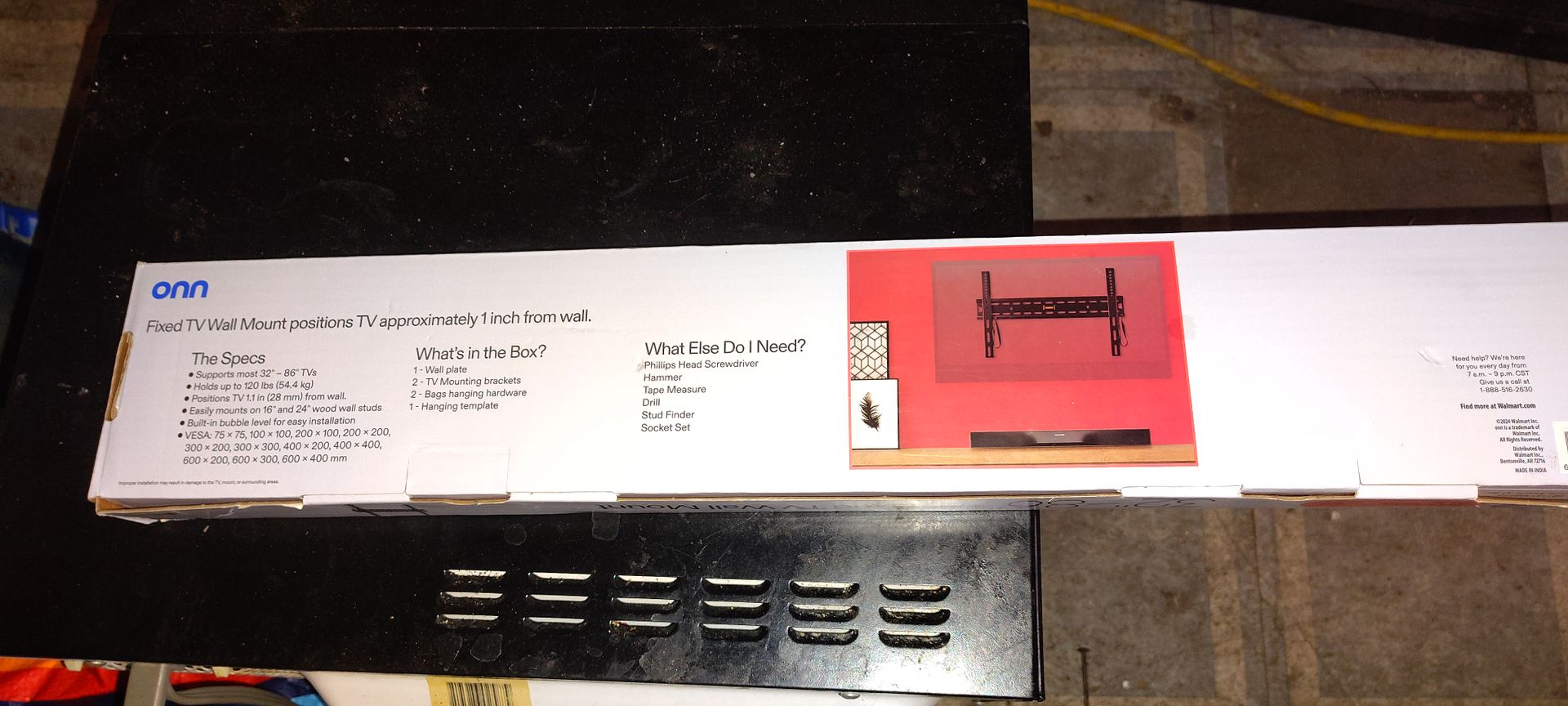 Onn. Fixed TV Wall Mount for 32"-86" TVs - photo 2