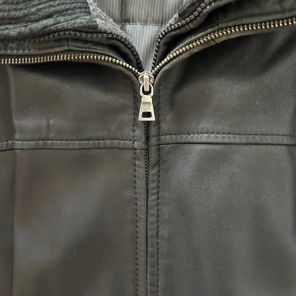 Men's Danier Lined Black Leather Jacket (Size L) - photo 3