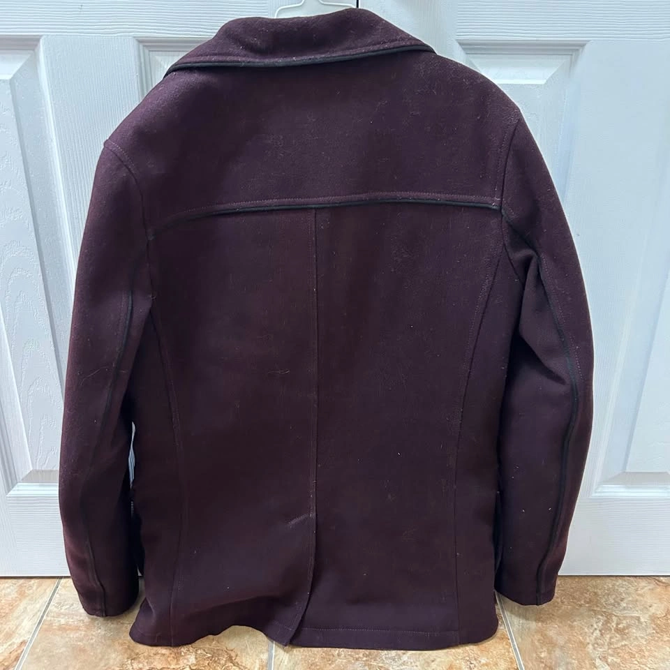 Men's Guess Dark Burgundy Peacoat (Size S) + Scarf - photo 4
