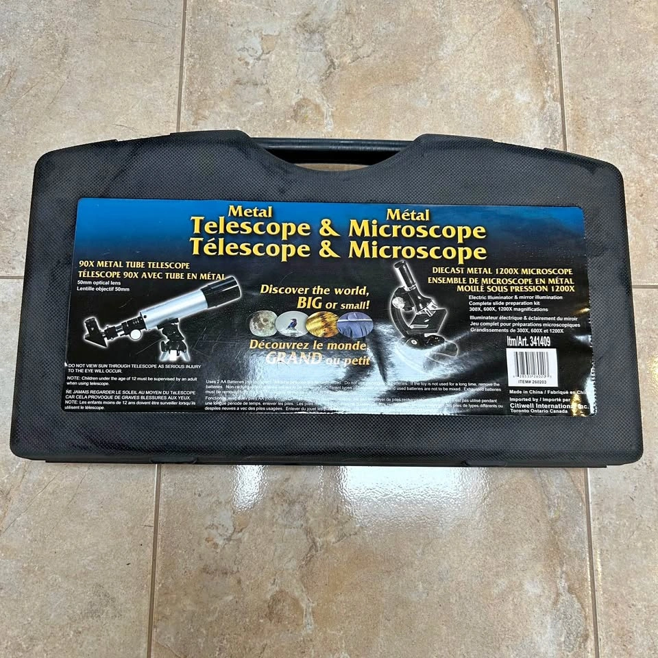 Metal Telescope & Microscope Set
