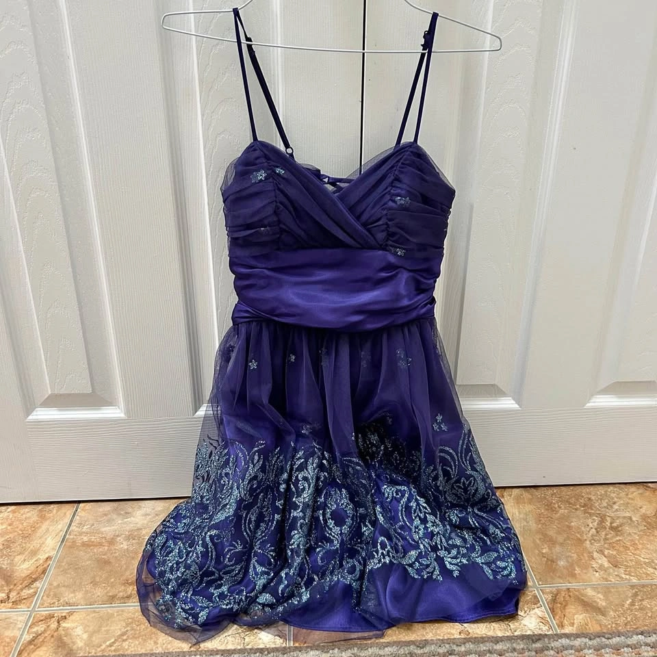 Girls Purple Dance Costume Dress (Size 4)