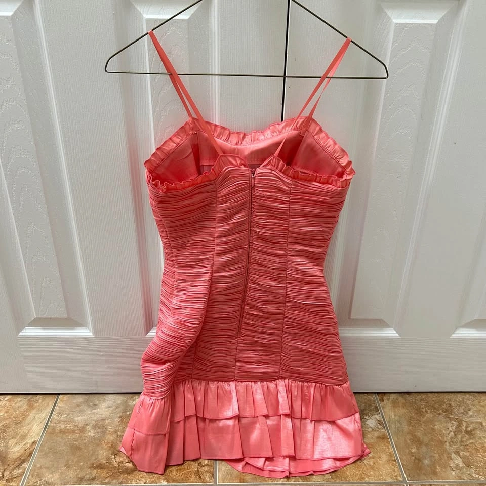 Women's Ruffled Pink Dress (Size 2) - photo 5