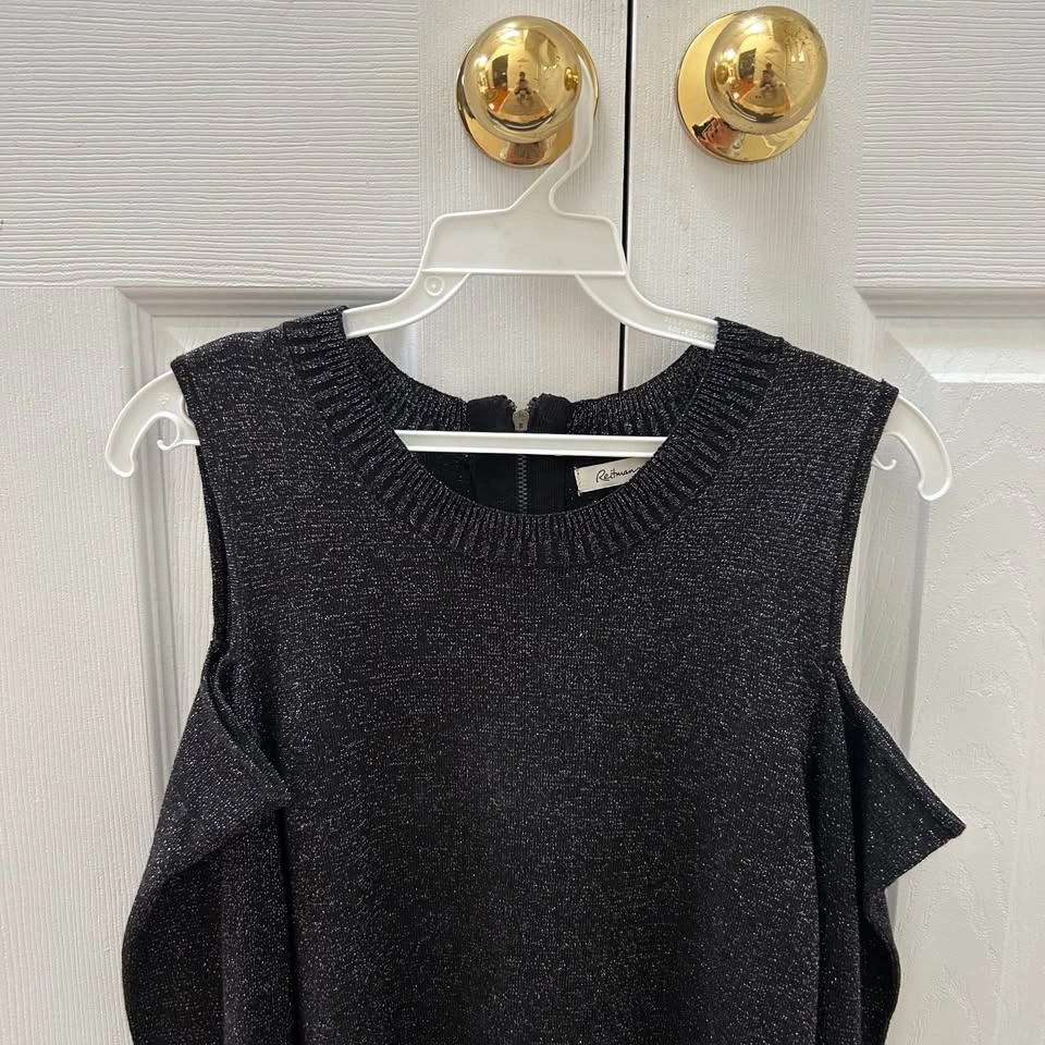 Reitmans Women’s Black Cold Shoulder Sweater (Size M) - photo 2