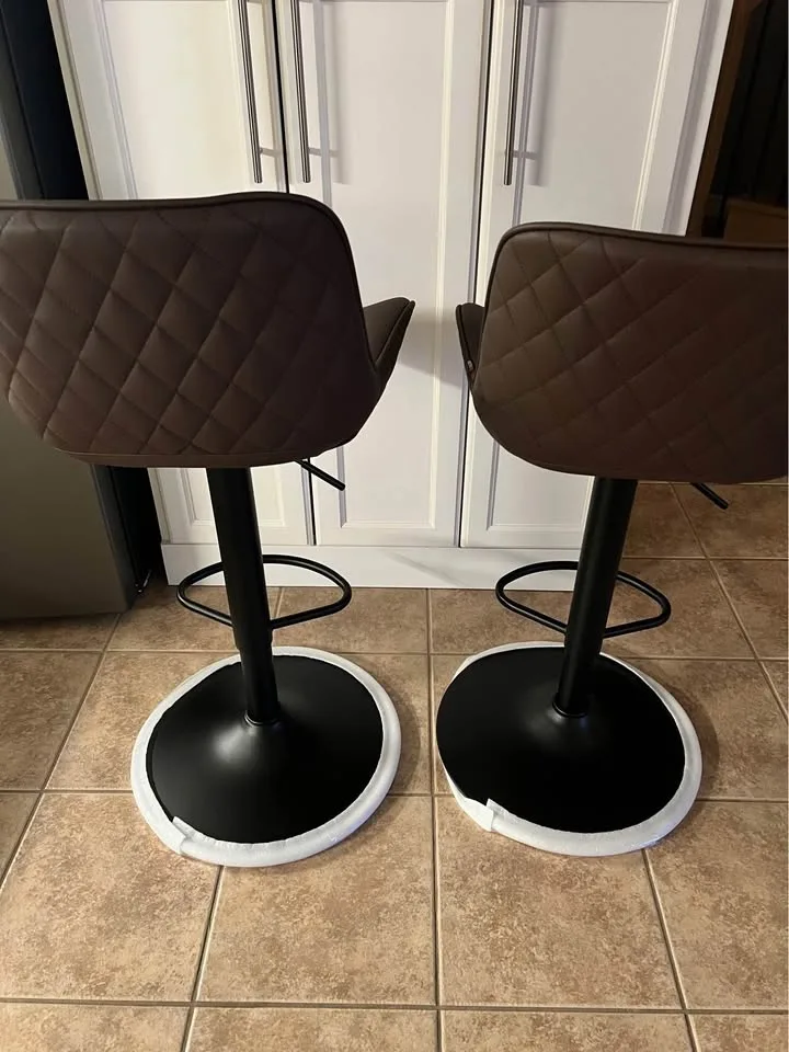 New- set of 2 brown bar stools image indicator(3)