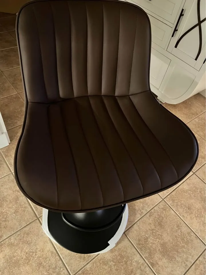 New- set of 2 brown bar stools image indicator(4)