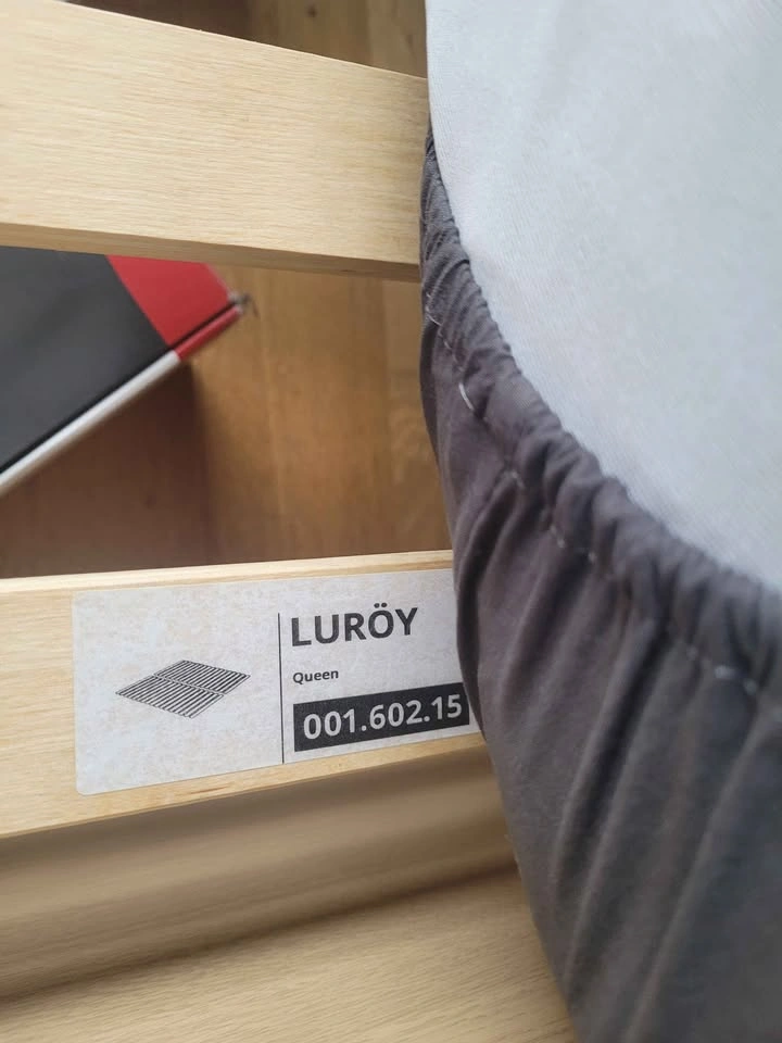 IKEA MALM Queen Bed Frame Oak Veneer + LURÖY Slats - photo 3