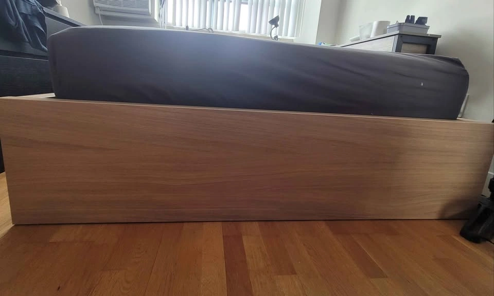 IKEA MALM Queen Bed Frame Oak Veneer + LURÖY Slats - photo 5