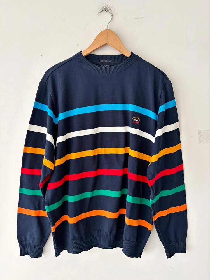 Paul & Shark Yachting Mens Striped Sweater Size L