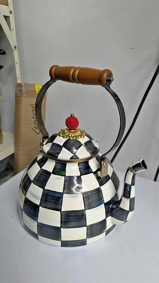 MacKenzie-Childs Courtly Check Tea Kettle