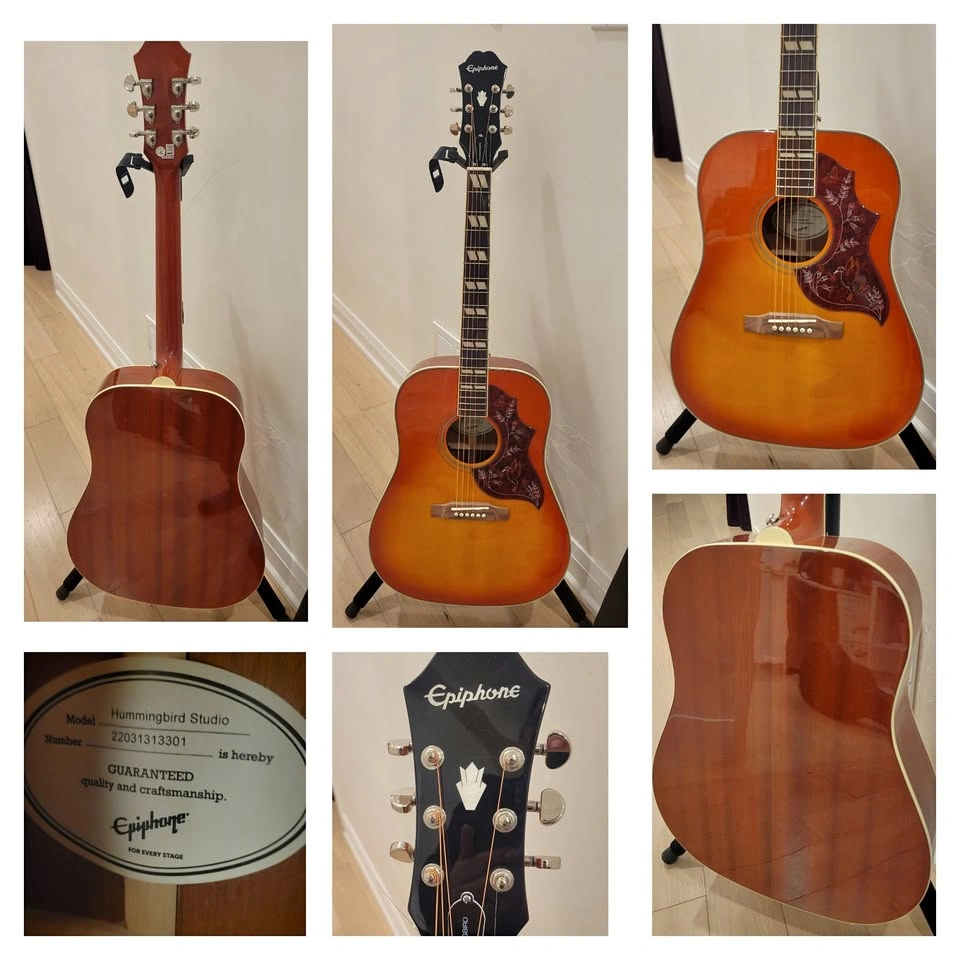 $550 Epiphone Hummingbird Studio Acoustic/Electric Guitar
