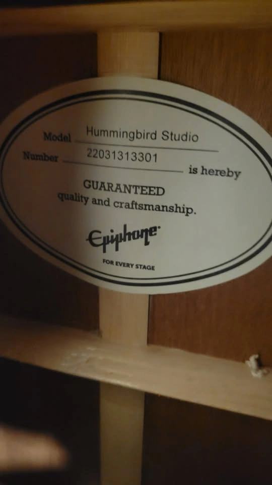$550 Epiphone Hummingbird Studio Acoustic/Electric Guitar - photo 5