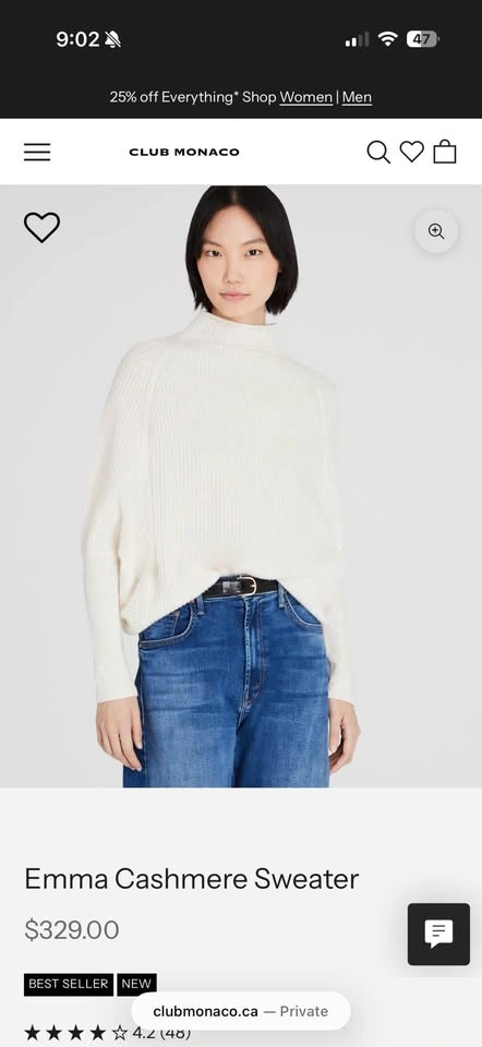 Club Monaco Cashmere Sweater - photo 2
