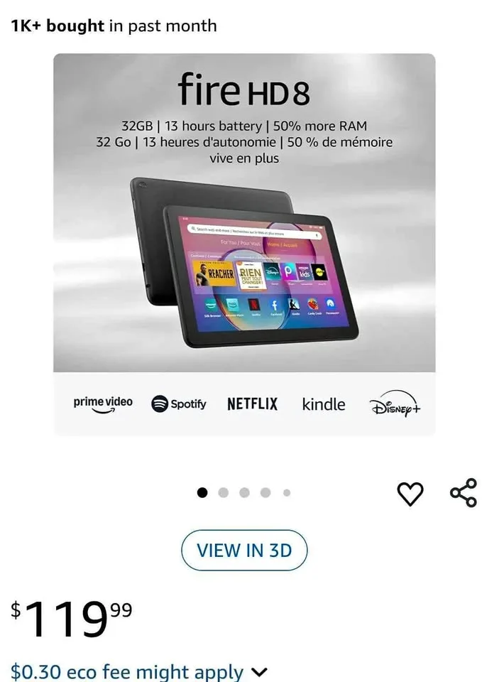 Amazon Fire HD 8 (Brand New) thumbnail