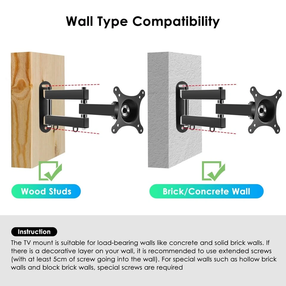 Full Motion Articulating TV Wall Mount 14-27 inch - photo 5