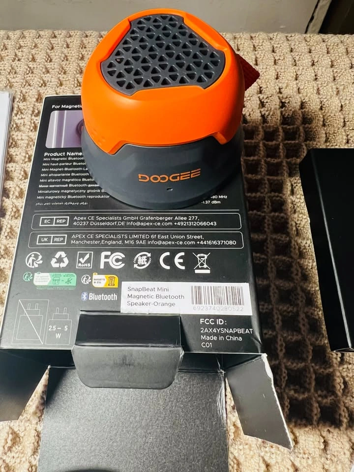 DOOGEE SnapBeat Mini Magnetic Bluetooth Speaker Orange - photo 3