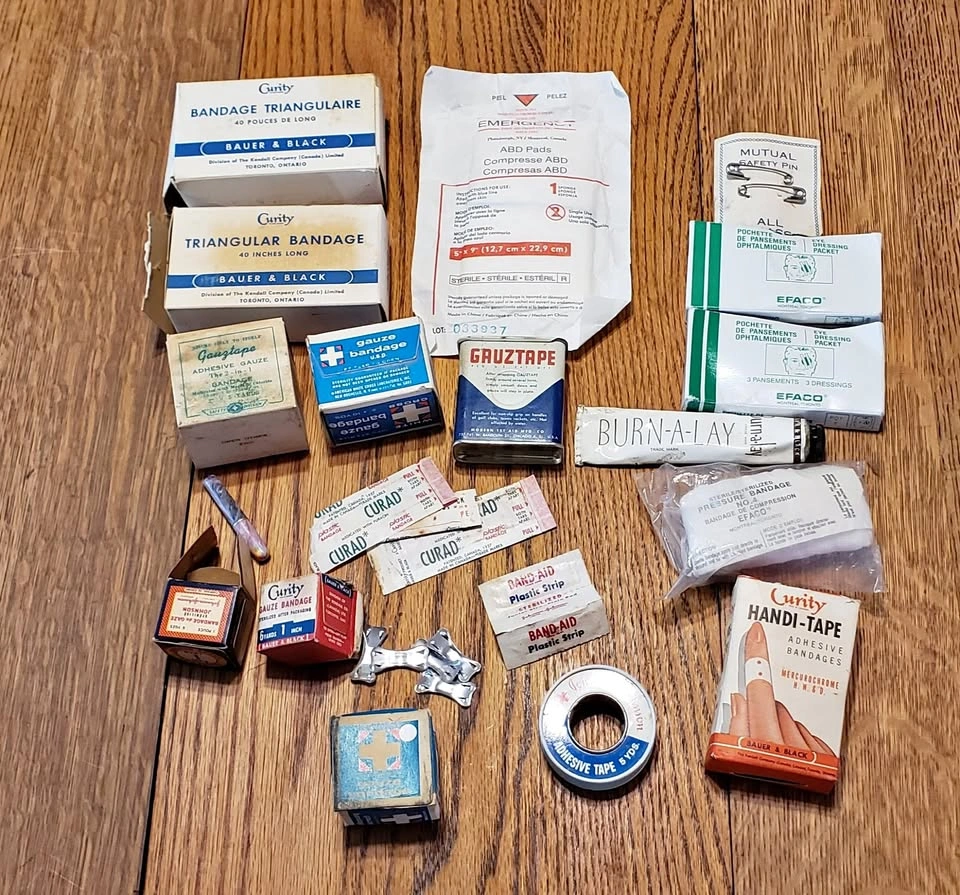 Vintage First Aid Supplies for Crafts/Photography