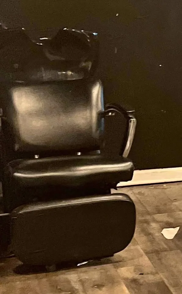 3 stylists chairs 1 shampoo chair thumbnail