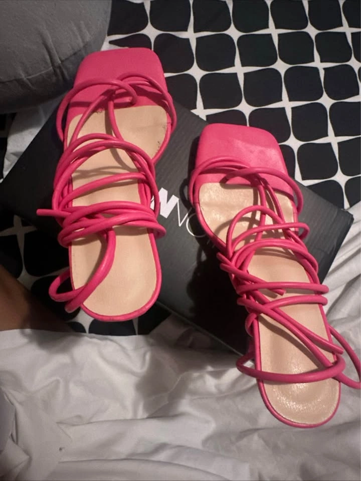 Women's Stiletto High Heel Strap Nude & Roman Style Lace-Up - photo 5