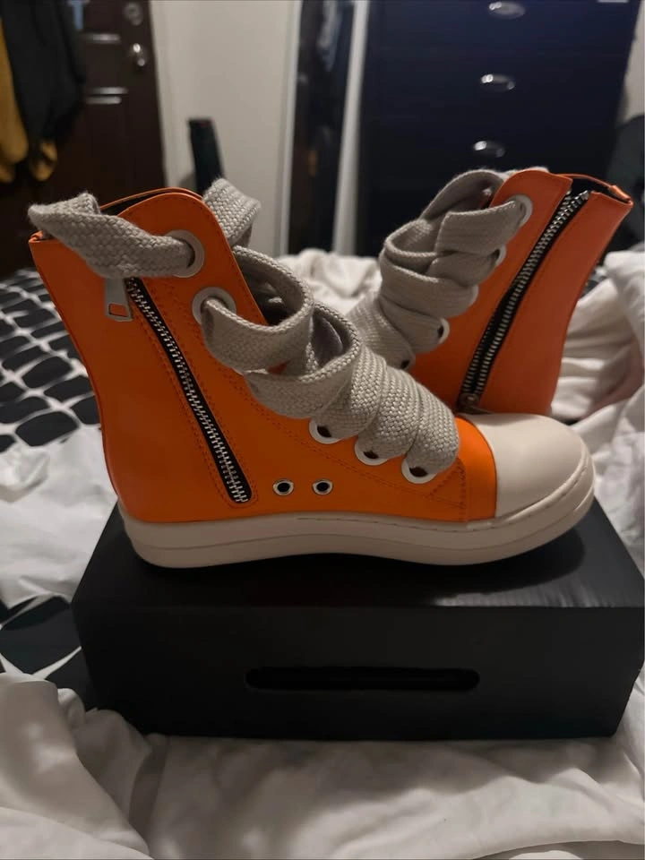 Women's Lace-Up Zip Side High Top Sneakers Size 36 EU - photo 4