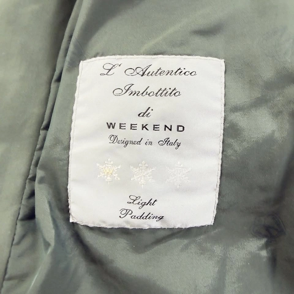 Weeknd Max Mara Women's Green Belted Puffer Jacket Sz 10 - photo 3