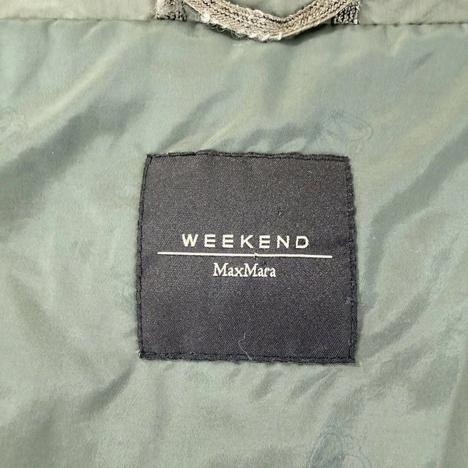 Weeknd Max Mara Women's Green Belted Puffer Jacket Sz 10 - photo 4