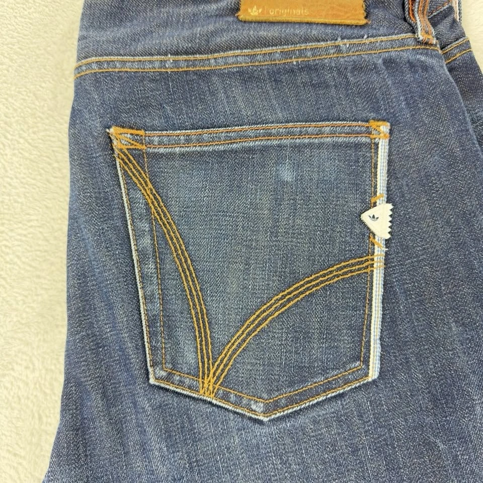 Adidas Men's Sz 33 W X 33 L Blue Raw Selvedge Rekord Jeans - photo 3