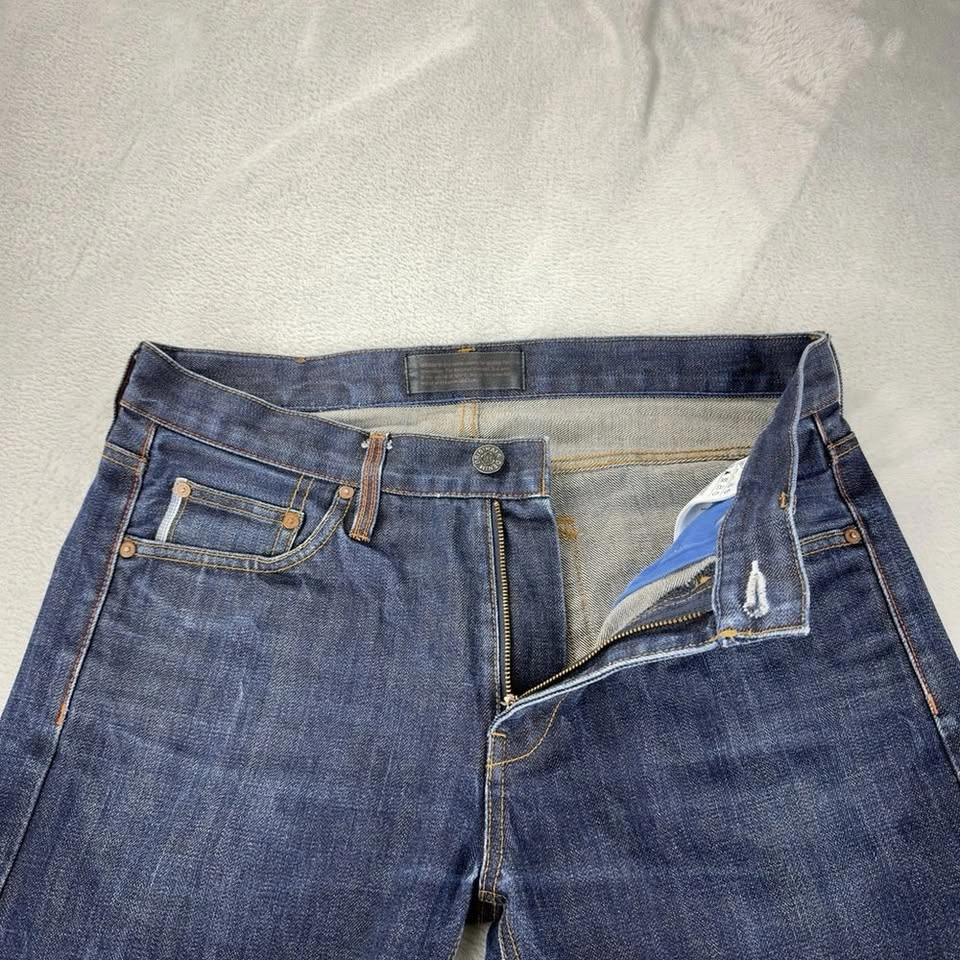 Adidas Men's Sz 33 W X 33 L Blue Raw Selvedge Rekord Jeans - photo 5