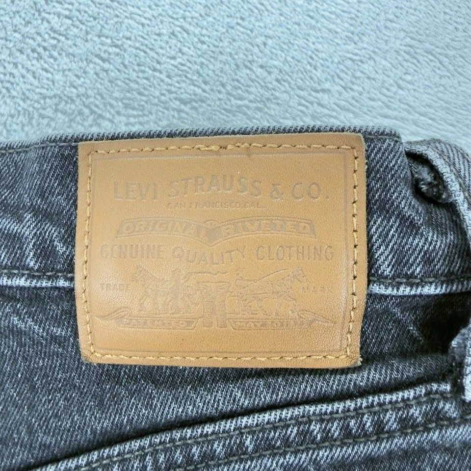 Levi's Premium Women's Ribcage Straight Button Fly Black Jeans - photo 2