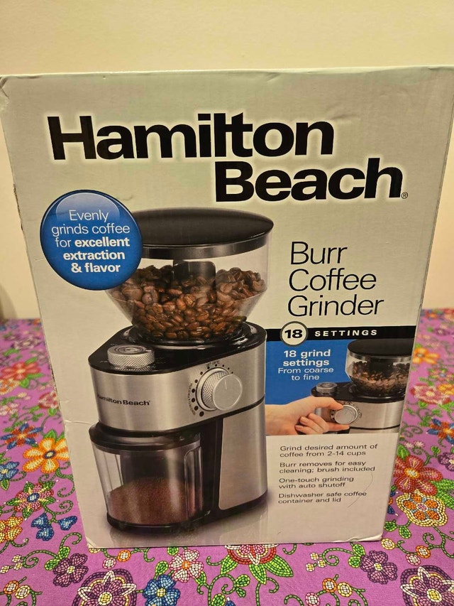 Hamilton Beach Burr Coffee Grinder, Brand New