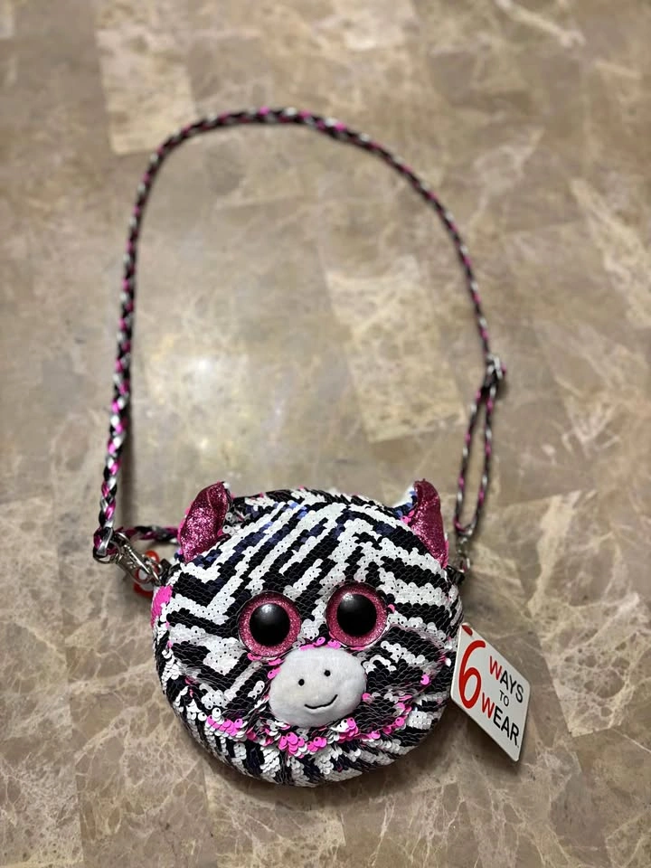 Ty Sequin Purse Zebra Print 6 Ways to Wear