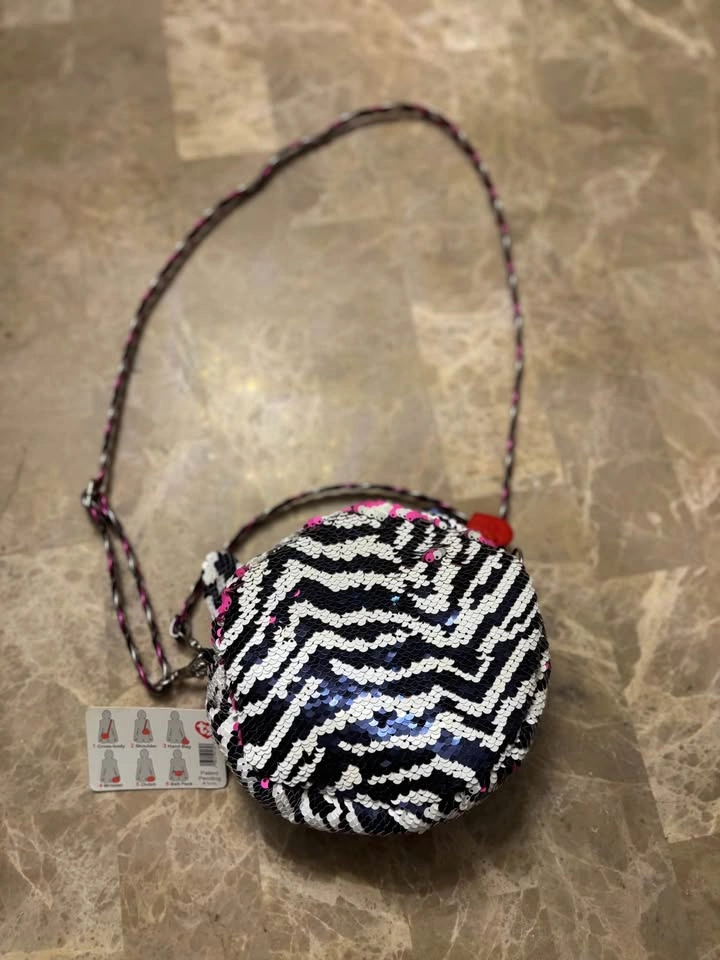 Ty Sequin Purse Zebra Print 6 Ways to Wear - photo 2