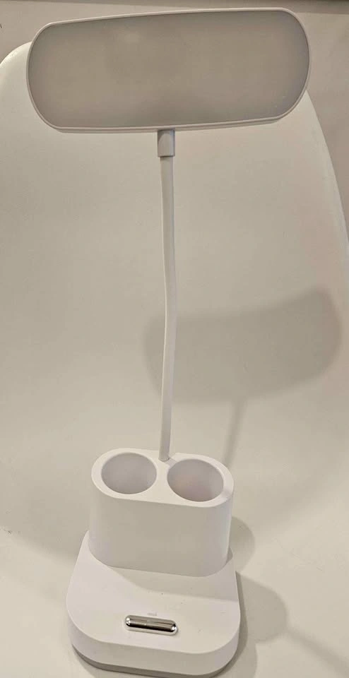 White Desk Lamp with Pen Holders (Type C)